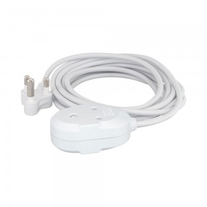 10A Power Extension Lead with Janus Coupler - White - 5m