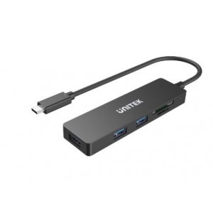 Unitek uHub Q4+ H1108B | 5-in-1 USB3.1 Type-C 3-Port USB Hub with Card Reader