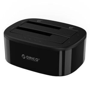 Orico 2.5 / 3.5 inch 2 Bay USB3.0 1 to 1 Clone Hard Drive Dock – Black