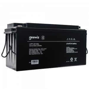 GeeWiz 24100L 2.56kWh 24V 100Ah Lithium Ion LiFePO4 5000 Cycle Battery (FIRST LIFE CELLS) - 3 Year Unlimited Cycles Warranty - 5000 Cycles