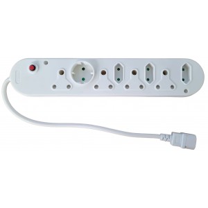 MULTIPLUG - 8 WAY with IECMALE and overload