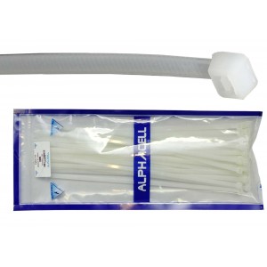 CABLE TIE - 400mmx7.2mmWHITE (QTY 100)