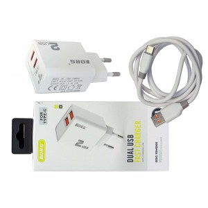 CHARGER HOUSE ORG 2xUSB2.4A - TYPE C