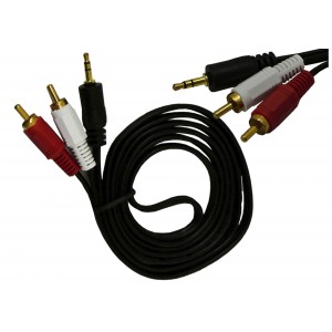 CABLE - AUX TO 2 RCA - 1.5m