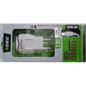 CHARGER HOUSE ORG 1xUSB1.2A - MICRO 10MR77