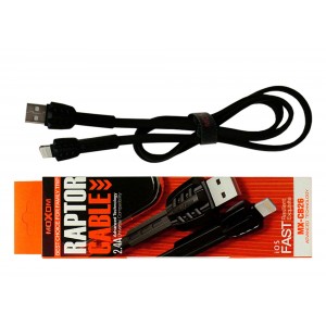 CABLE - USB MOXOM - TYPE CRAPTOR 2.4A Black CB26