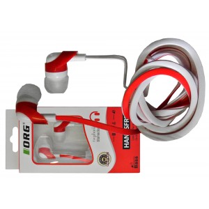 EARPHONES ORGB&amp;W/RED/ORANGE HANDSFREE