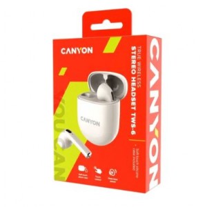 Canyon TWS-6- Bluetooth Headset with Microphone - Beige