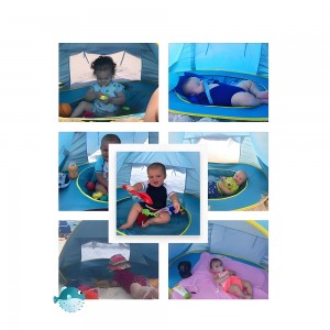 Kids Pop-Up Beach Tent - with Sun Shade and Splash Pad - GeeWiz