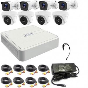 HiLook 8 Channel DVR with 4x 1080p HD Bullet Cameras and 4x 1080p HD Dome Cameras DIY Combo Kit