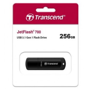 Transcend JetFlash 700 256GB Black Gen 1 Type-A USB Flash Drive