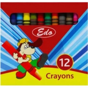 Edo Wax Crayons 8mm - Pack Of 12