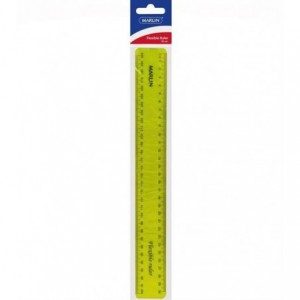 Marlin Flexible 30cm Ruler - Yellow
