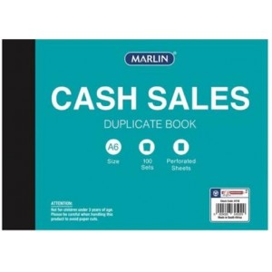 Marlin A6 Duplicate Cash Sale Book