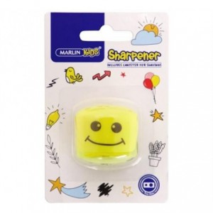 Marlin Kids 2 Hole Sharpener With Container - Yellow