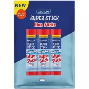 Marlin Non Toxic 35g Glue Stick - Value Pack