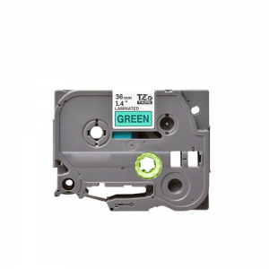 Compatible Brother TZE 161 Black on Green Labelling Tape – 36mm Black Clear 8m