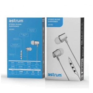 Astrum EB360 Metal Stereo Earphones with Mic - Grey