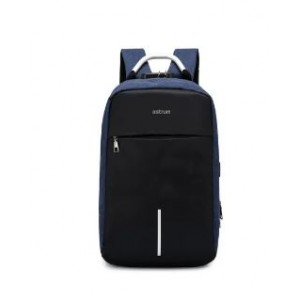 Astrum 15” Oxford Laptop Backpack with Lock and USB Charging Port - Blue / Black