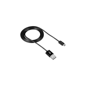 Canyon 1m Micro USB Cable (UM-1) - Simple black cable with Micro USB connector for charging and data transfer