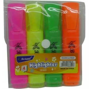 Brainware Bertand Pastel Highlighters - Pack of 4