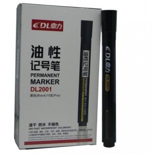 DLOffice Permanent Markers - Pack of 10 - Black