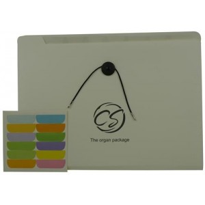 Brainware 8 Compartment Expanding File Organiser - White