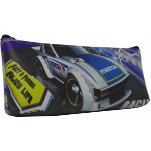 Brainware PU Leather 1 Pocket 20cm Pencil Bag – Black and White