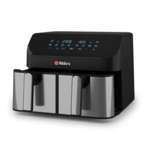 Milex Silver 9L Dual Air Fryer