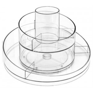 Casey Double Layer 360 Degree Rotating Acrylic Tabletop Organiser
