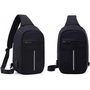 Anti Theft Mini USB Backpack - Black