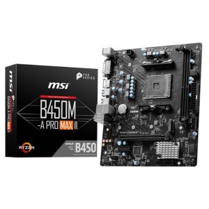 MSI B450M-A PRO MAX II AMD AM4 mATX Gaming Motherboard – Black