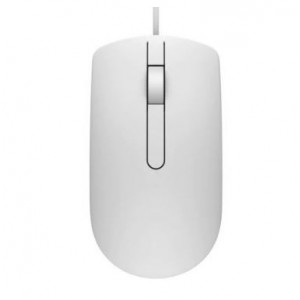 Dell MS116 Ambidextrous USB Type-A Optical 1000 DPI Mouse - White