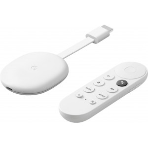 Chromecast with Google TV 4K HDR - Snow (REFURBISHED)