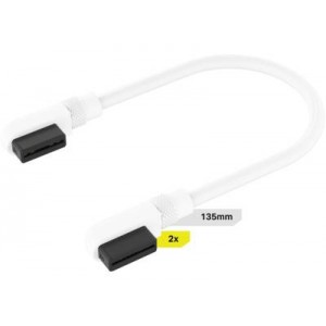 Corsair iCUE Link Cable 2x 135mm with Slim 90° Connectors - White