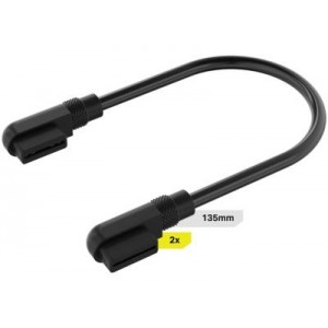 Corsair iCUE Link Cable 2x 135mm with Slim 90° Connectors - Black