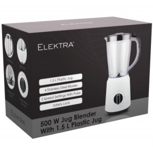 ELEKTRA - 500W 1.5L JUG BLENDER (PLASTIC JUG)