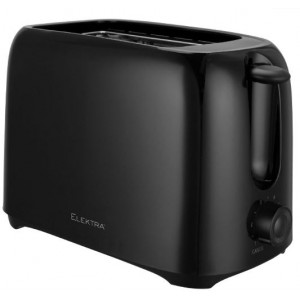 Elektra - Basic 700W 2 Slice Toaster Black