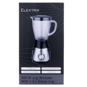 ELEKTRA - 500W 1.5L JUG BLENDER (GLASS JUG)