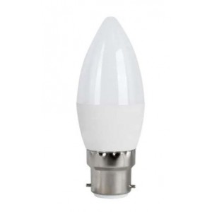 Switched 5W Candle LED Light Bulb B22 - Cool White