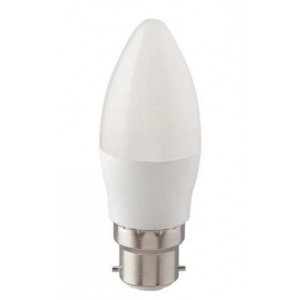 Switched 5W Candle LED Light Bulb B22 - Warm White