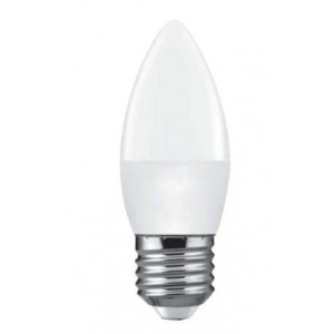 Switched 5W Candle LED Light Bulb E27 - Cool White