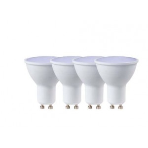 Switched 3W GU10 Rechargeable LED Light Bulb - Warm White – 4 Pack