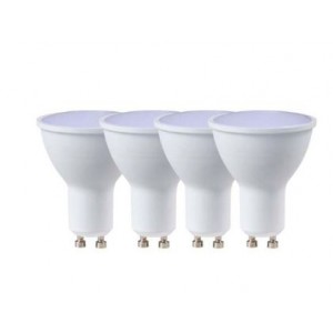 Switched 3W GU10 Rechargeable LED Light Bulb - Cool White – 4 Pack