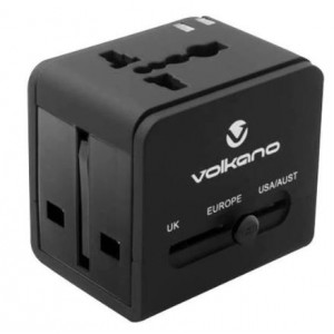 Volkano International Series Travel Adapter with 2 USB
