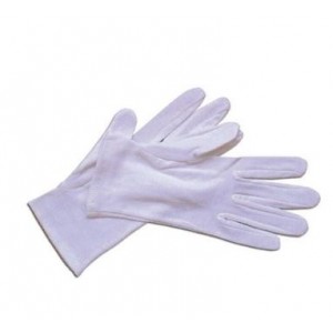 White Cotton Gloves - Pair (Medium)