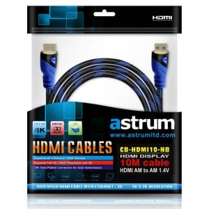 Astrum A31510-B HDMI Cable 10 Meter Gold Plated 1.4v Supports 3D
