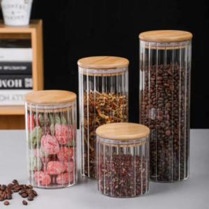 Pantry Gem Jar with Bamboo Lid - 90 x 100mm