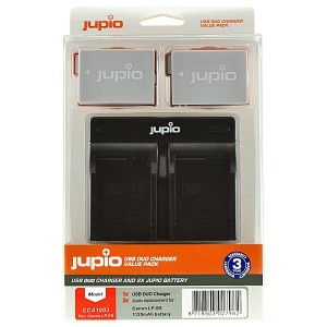 Jupio Value Pack x2 Battery for Canon LP-E8 + USB Duo Charger