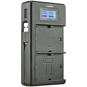 Jupio USB Dedicated Duo Charger LCD for Sony NP-FH50/70/100- NP-FV50/70-100